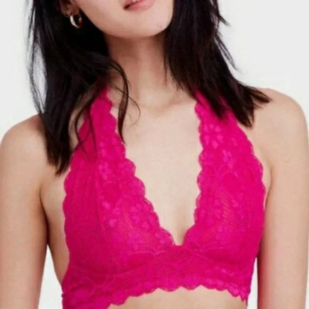 Free People galloon lace Halter Bralette